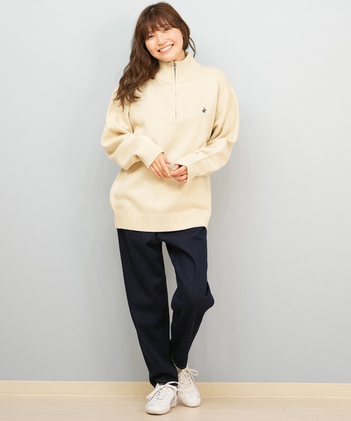 ムラサキスポーツ(ムラサキスポーツ)の「BEVERY HILLS P.C/ビバリーヒルズポロクラブ ハーフジップ ニットセーター ワンポイントロゴ 5422-9751(ニット/セーター・レディース・ブラック/ブラウン/アイボリー・L)」の15枚目の写真