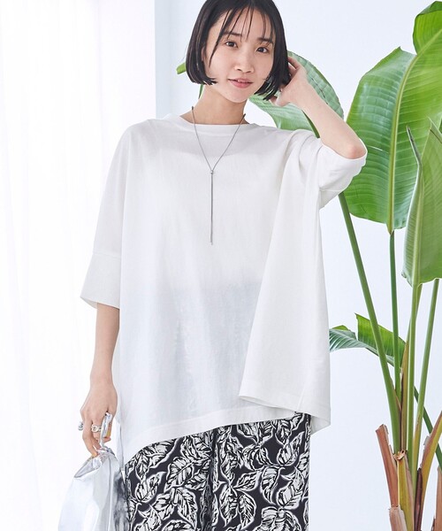 coen(コーエン)の「ヴィンテージカノコ ドルマンプルオーバー(Tシャツ/カットソー・レディース・オフホワイト/ライトグレー/ブラック/コバルトブルー・FREE)」の1枚目の写真