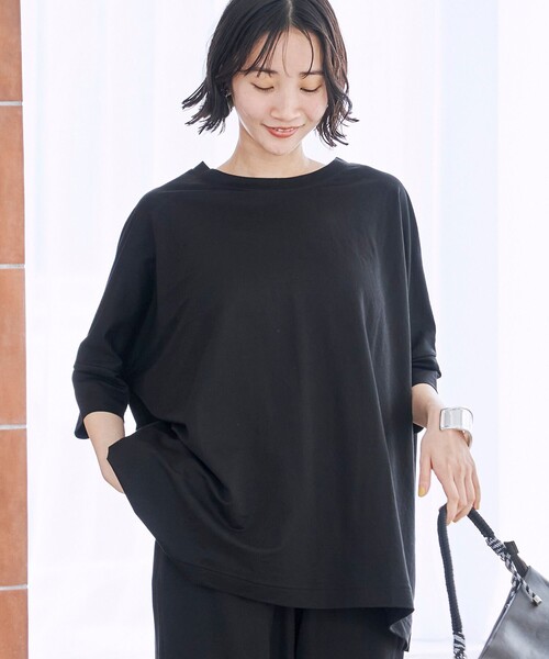 coen(コーエン)の「ヴィンテージカノコ ドルマンプルオーバー(Tシャツ/カットソー・レディース・オフホワイト/ライトグレー/ブラック/コバルトブルー・FREE)」の2枚目の写真