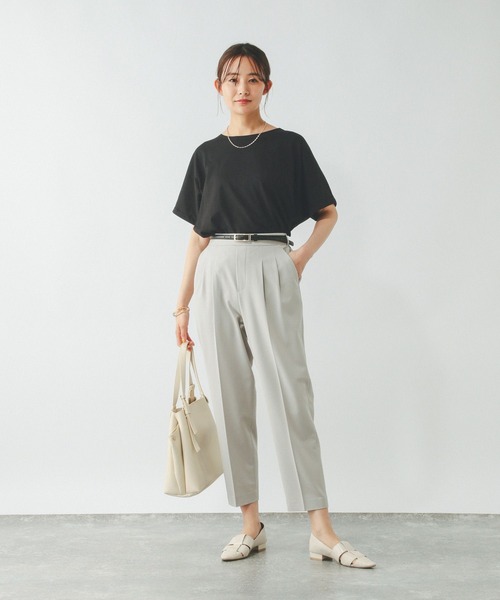 GLOBAL WORK（グローバルワーク）の「フローズンTドルマンプルオーバー/451572（Tシャツ/カットソー・レディース・オフホワイト/ホワイト×ブラック/ブラウン系その他/ブラック/ロイヤルブルー/レッド系その他・SMALL/MEDIUM/LARGE）」の22枚目の写真