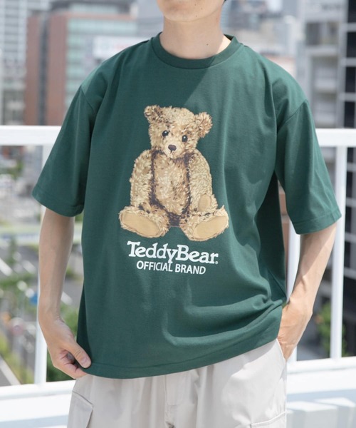 セール】Teddy Bear クルーネックプリントTシャツ（Tシャツ/カットソー