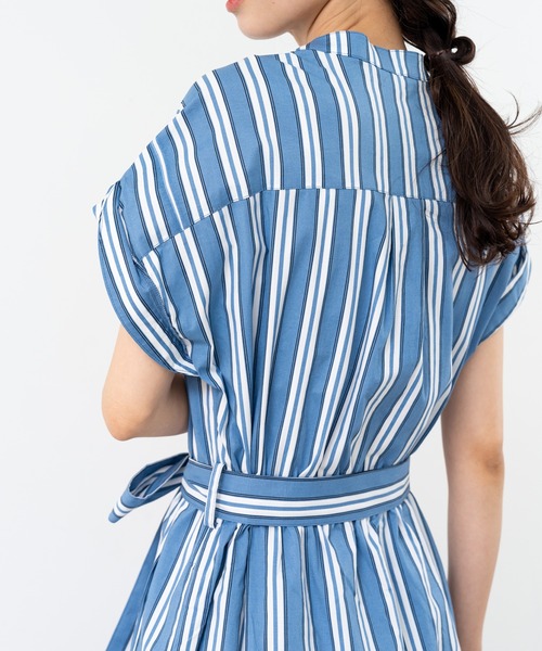 ANNA LUNA(アンナルナ)の「【ANNA LUNA】ウエストリボン で 美シルエット が叶う 大人 の 半袖 リラックスワンピ(ワンピース・レディース・ブルー/ネイビー・MEDIUM/LARGE)」の11枚目の写真