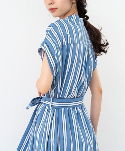 ANNA LUNA(アンナルナ)の「【ANNA LUNA】ウエストリボン で 美シルエット が叶う 大人 の 半袖 リラックスワンピ(ワンピース・レディース・ブルー/ネイビー・MEDIUM/LARGE)」の12枚目の写真