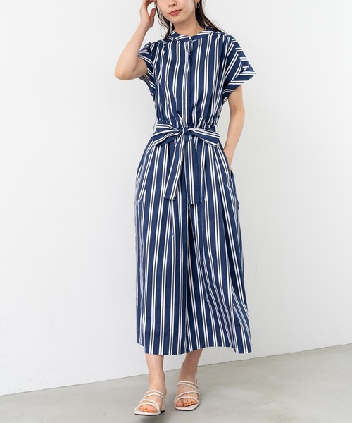 ANNA LUNA(アンナルナ)の「【ANNA LUNA】ウエストリボン で 美シルエット が叶う 大人 の 半袖 リラックスワンピ(ワンピース・レディース・ブルー/ネイビー・MEDIUM/LARGE)」の21枚目の写真