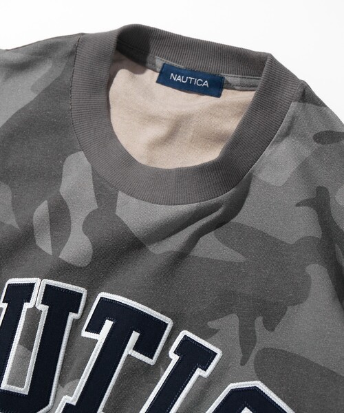 セール】NAUTICA/ノーティカ ビックシルエット アーチロゴ カモフラ柄