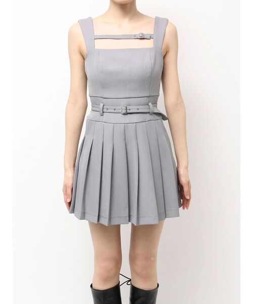 EATME（イートミー）の「プリーツキャミワンピース（ワンピース・レディース・グレー/アイボリー/ブラック・SMALL/MEDIUM）」の7枚目の写真