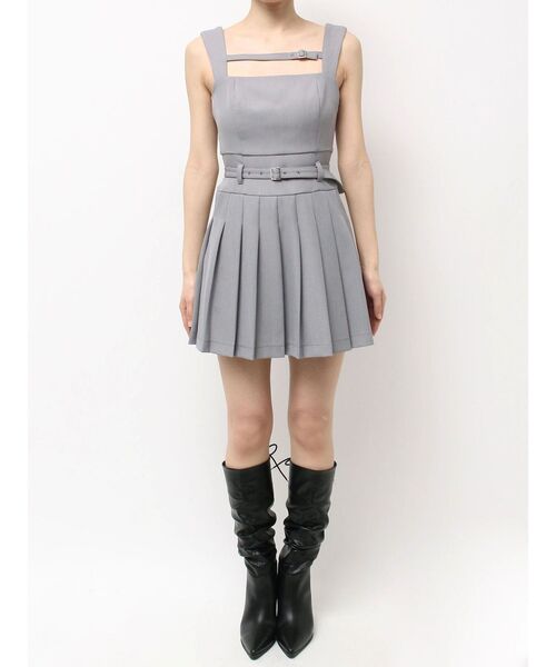 EATME（イートミー）の「プリーツキャミワンピース（ワンピース・レディース・グレー/アイボリー/ブラック・SMALL/MEDIUM）」の14枚目の写真