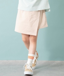 【綿100%】カット台形ラップキュロット