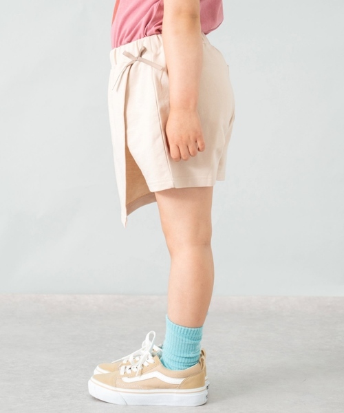 and D. petit main（アンドディープティマイン）の「【綿100%】カット台形ラップキュロット（スカート・キッズ・ベージュ/グレー/ブラック・90cm/110cm/130cm/120cm/140cm/100cm）」の7枚目の写真