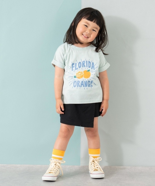 and D. petit main（アンドディープティマイン）の「【綿100%】カット台形ラップキュロット（スカート・キッズ・ベージュ/グレー/ブラック・90cm/110cm/130cm/120cm/140cm/100cm）」の13枚目の写真