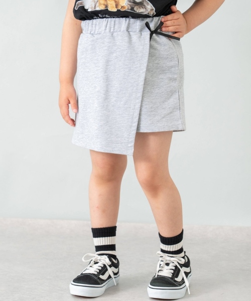 and D. petit main（アンドディープティマイン）の「【綿100%】カット台形ラップキュロット（スカート・キッズ・ベージュ/グレー/ブラック・90cm/110cm/130cm/120cm/140cm/100cm）」の17枚目の写真