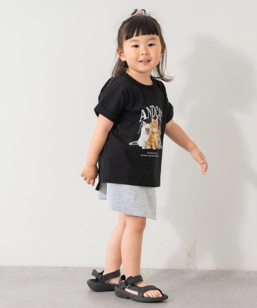 and D. petit main（アンドディープティマイン）の「【綿100%】カット台形ラップキュロット（スカート・キッズ・ベージュ/グレー/ブラック・90cm/110cm/130cm/120cm/140cm/100cm）」の20枚目の写真