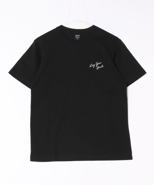 B'day(ビーデイ)の「ヘヴィウェイト天竺 ワンポイント刺繍 半袖 クルーネック コットン100%(Tシャツ/カットソー・メンズ・ブラック/ホワイト/ブルーグリーン・LARGE/MEDIUM)」の2枚目の写真