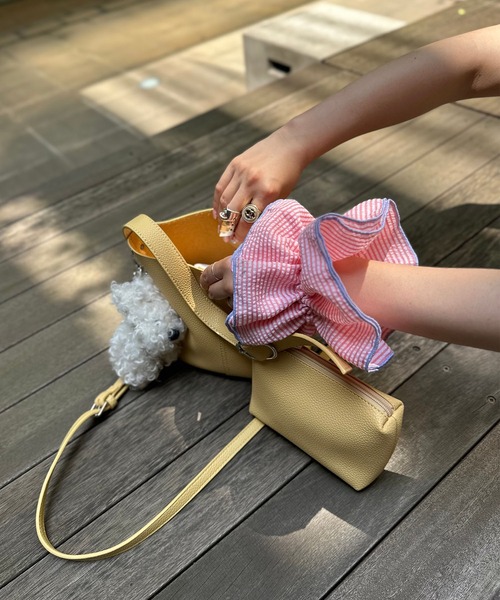 Alley Tokyo(アリートーキョー)の「ポーチとセットのショルダーBag(ショルダーバッグ・レディース・レッド/オフホワイト/ブラック/イエロー・FREE)」の11枚目の写真
