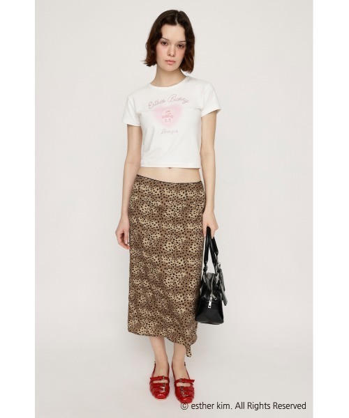 tシャツ Esther Bunny x SLY HEART PRINT エスターバニー スライ ハートプリント Tシャツ 半袖 夏服 レディース SLY（スライ）の「Esther Bunny x SLY HEART PRINT エスター