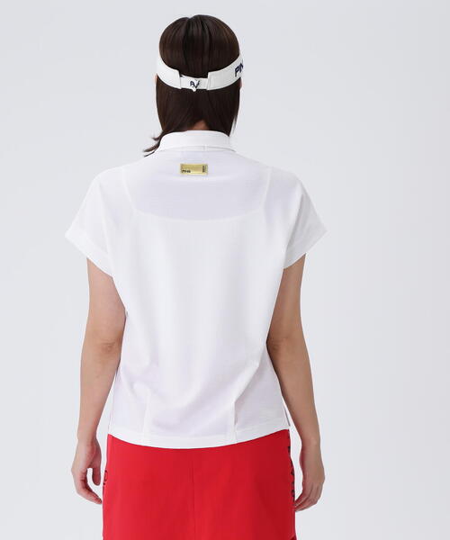 ポロシャツ ポロ 「PING APPAREL」ハイテンションサッカー半袖ポロシャツ 「GOLD」 (LADIES) レディース PING APPAREL】ハイテンションサッカー半袖ポロシャツ ＜GOLD
