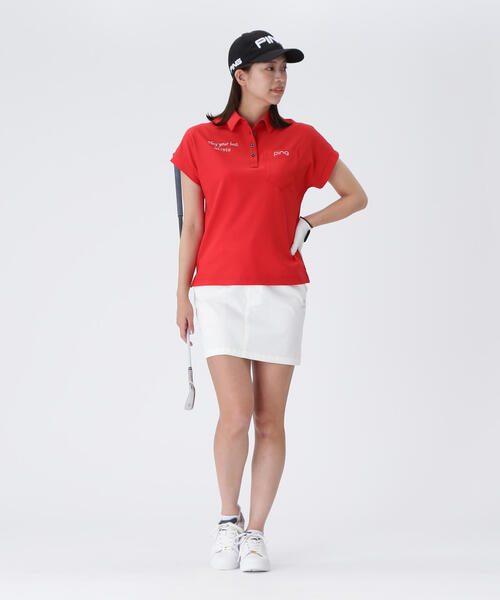 PING(ピン)の「【PING APPAREL】ハイテンションサッカー半袖ポロシャツ <GOLD> (LADIES)(ポロシャツ・レディース・ホワイト/ブラック/レッド・LL/M/L/S)」の12枚目の写真