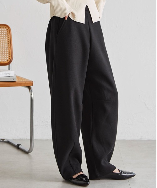 RANAN(ラナン)の「フェイクウールバレルレッグカーブパンツ(その他パンツ・レディース・ブラック/ダークブラウン/ベージュ・M/L/LL)」の14枚目の写真