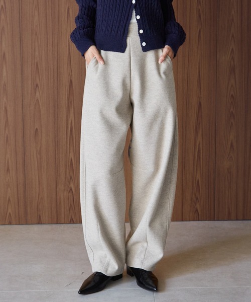 RANAN(ラナン)の「フェイクウールバレルレッグカーブパンツ(その他パンツ・レディース・ブラック/ダークブラウン/ベージュ・M/L/LL)」の17枚目の写真