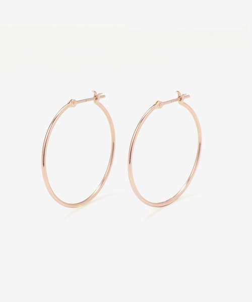 ESTELLE K18ピンクゴールド フープピアス K18 ピンクゴールド フープ ピアス ESTELLE/エステール（ピアス（両耳