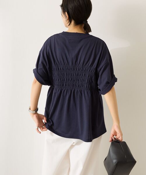 AMERICAN HOLIC(アメリカンホリック)の「カレッジプリントシャーリングプルオーバー(Tシャツ/カットソー・レディース・チャコールグレー/ネイビー/オフホワイト・M/L)」の7枚目の写真
