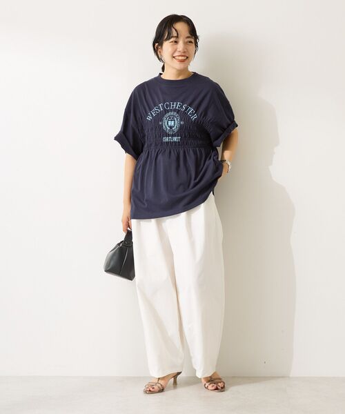 AMERICAN HOLIC(アメリカンホリック)の「カレッジプリントシャーリングプルオーバー(Tシャツ/カットソー・レディース・チャコールグレー/ネイビー/オフホワイト・M/L)」の9枚目の写真