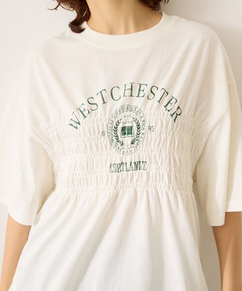 AMERICAN HOLIC(アメリカンホリック)の「カレッジプリントシャーリングプルオーバー(Tシャツ/カットソー・レディース・チャコールグレー/ネイビー/オフホワイト・M/L)」の16枚目の写真