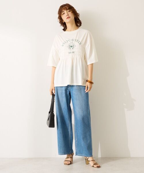 AMERICAN HOLIC(アメリカンホリック)の「カレッジプリントシャーリングプルオーバー(Tシャツ/カットソー・レディース・チャコールグレー/ネイビー/オフホワイト・M/L)」の17枚目の写真