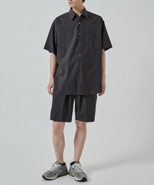 markaware（マーカウェア）の「FLAT TAPERED EASY SHORTS（その他パンツ・メンズ・ネイビー/ブラック/チャコールグレー・1/2）」の11枚目の写真