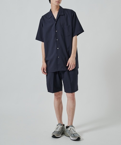 markaware（マーカウェア）の「FLAT TAPERED EASY SHORTS（その他パンツ・メンズ・ネイビー/ブラック/チャコールグレー・1/2）」の10枚目の写真