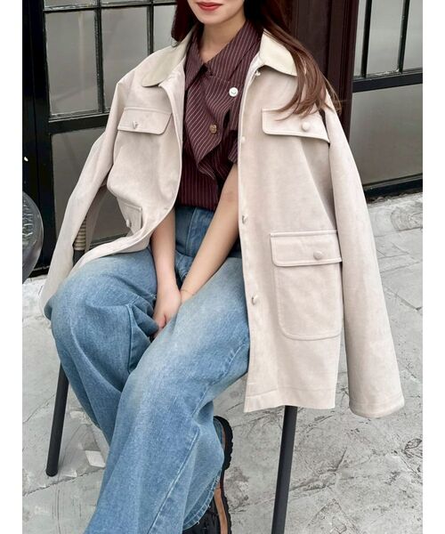 dazzlin（ダズリン）の「【セットアップ対応】ポケットオーバーブルゾン（ブルゾン・レディース・キャメル/ブラック/アイボリー・FREE）」の22枚目の写真