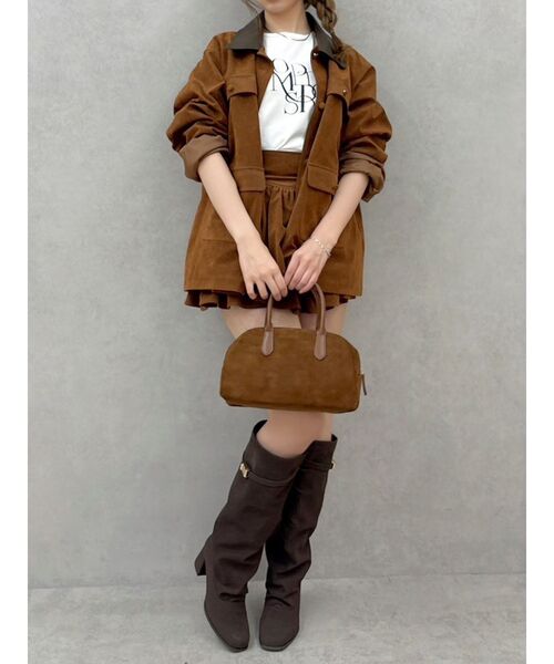 dazzlin（ダズリン）の「【セットアップ対応】ポケットオーバーブルゾン（ブルゾン・レディース・キャメル/ブラック/アイボリー・FREE）」の9枚目の写真