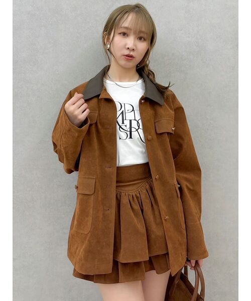 dazzlin（ダズリン）の「【セットアップ対応】ポケットオーバーブルゾン（ブルゾン・レディース・キャメル/ブラック/アイボリー・FREE）」の12枚目の写真