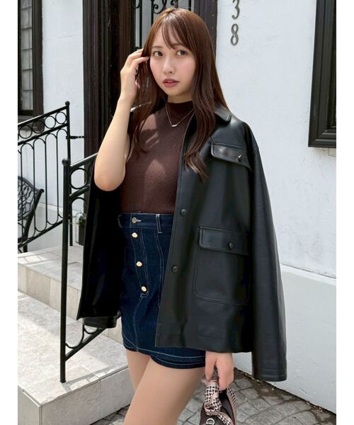 dazzlin（ダズリン）の「【セットアップ対応】ポケットオーバーブルゾン（ブルゾン・レディース・キャメル/ブラック/アイボリー・FREE）」の17枚目の写真