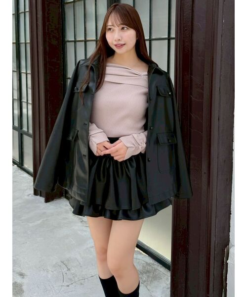 dazzlin（ダズリン）の「【セットアップ対応】ポケットオーバーブルゾン（ブルゾン・レディース・キャメル/ブラック/アイボリー・FREE）」の20枚目の写真