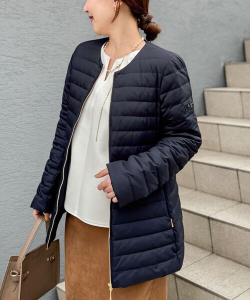 TATRAS◆ダウンジャケット/2/ウール/NVY/無地/mta2sh4205 TATRAS◇ダウンベスト&frasl;2&frasl;ウール&frasl;NVY&frasl;MTA-4100