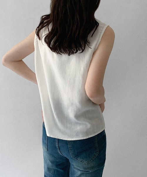 on:nue（オンニュ）の「【on:nue】アシンメトリードレープリボンブラウス（シャツ/ブラウス・レディース・グレー/ホワイト/イエロー・FREE）」の12枚目の写真