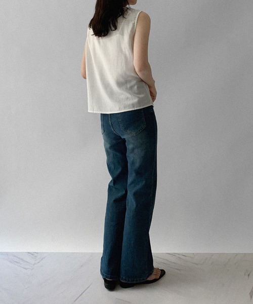 on:nue（オンニュ）の「【on:nue】アシンメトリードレープリボンブラウス（シャツ/ブラウス・レディース・グレー/ホワイト/イエロー・FREE）」の11枚目の写真