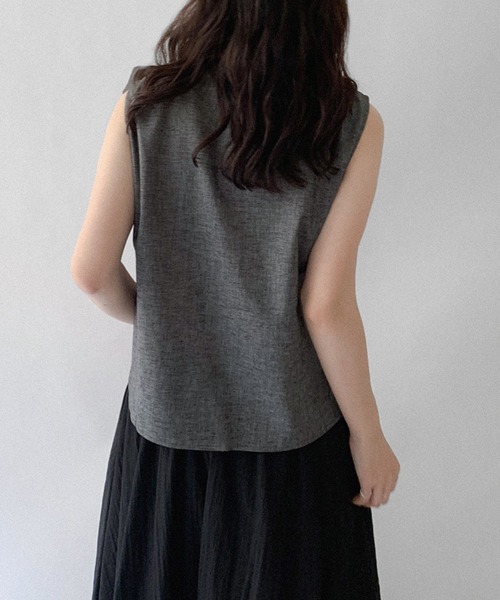 on:nue（オンニュ）の「【on:nue】アシンメトリードレープリボンブラウス（シャツ/ブラウス・レディース・グレー/ホワイト/イエロー・FREE）」の21枚目の写真