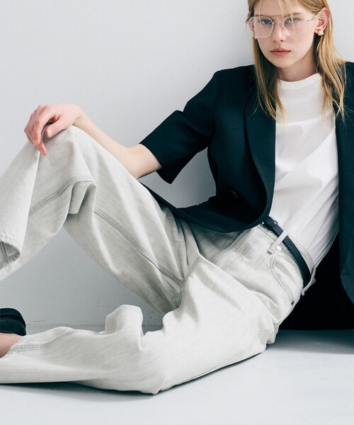 uncrave(アンクレイヴ)の「【upper hights×uncrave】THE NIECE ストレートデニムパンツ(デニムパンツ・レディース・ライトグレー系・23/22/21/25/24)」の1枚目の写真