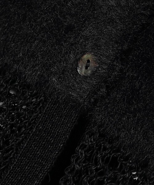 Ray BEAMS(レイビームス)の「シャギー メッシュ ベスト(ベスト・レディース・オフホワイト/ブラック・ONE SIZE)」の3枚目の写真