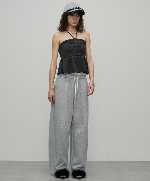 uyu.（ウユ）の「サテンダブルフリルキャップ（キャップ・レディース・グレー/ネイビー・FREE）」の7枚目の写真