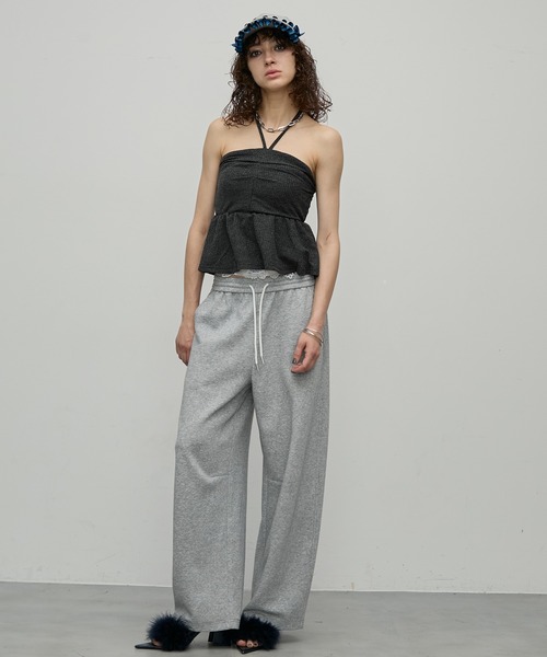 uyu.（ウユ）の「サテンダブルフリルキャップ（キャップ・レディース・グレー/ネイビー・FREE）」の9枚目の写真