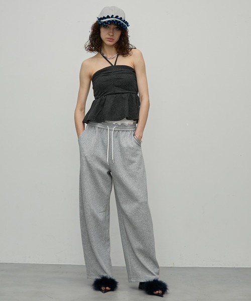 uyu.（ウユ）の「サテンダブルフリルキャップ（キャップ・レディース・グレー/ネイビー・FREE）」の10枚目の写真