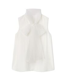 SNIDEL | チュールボウタイノースリブラウス(シャツ/ブラウス)