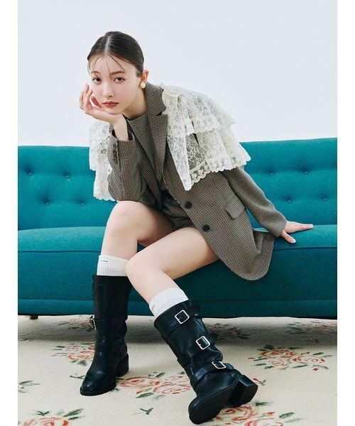 LILY BROWN(リリーブラウン)の「ウールブレンドルーズソックス(ソックス/靴下・レディース・グレー/ホワイト/ベージュ・F)」の5枚目の写真