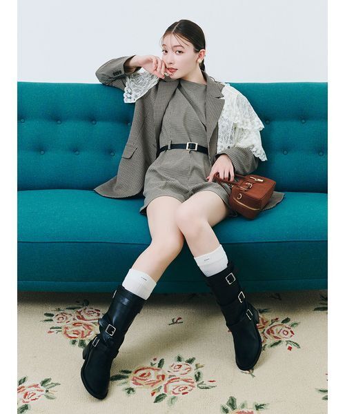 LILY BROWN(リリーブラウン)の「ウールブレンドルーズソックス(ソックス/靴下・レディース・グレー/ホワイト/ベージュ・F)」の6枚目の写真