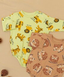 BREEZE | Bpop どうぶつ総柄ボディオール(ロンパース)