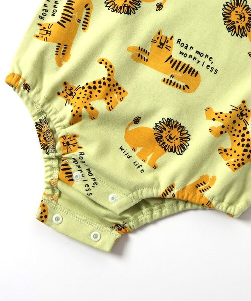 BREEZE（ブリーズ）の「Bpop どうぶつ総柄ボディオール（ロンパース・キッズ・レモンイエロー/ベージュ・70/80）」の11枚目の写真