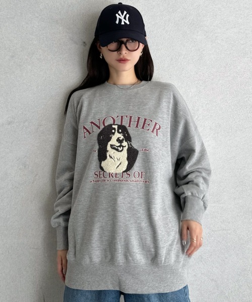 Good Riddance(グッドリダンス)の「【Good Riddance】古着風 ドッグモチーフ プリント スウェット(スウェット・レディース・レッド/アイボリー/グレー・FREE)」の11枚目の写真